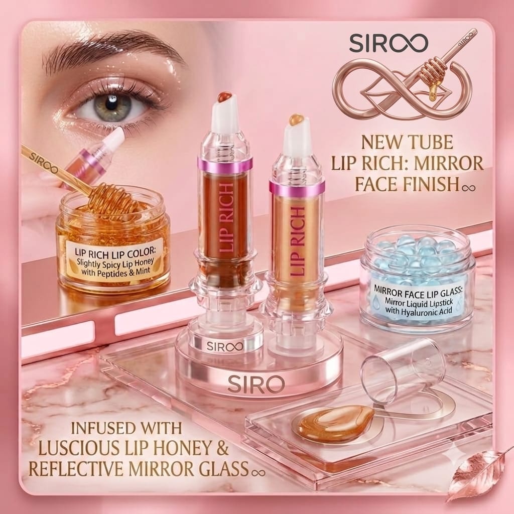 New Tube Lip Rich Lip Color Slightly Spicy Lip Honey Lip Glass Mirror Face Lip Mirror Liquid Lipstick