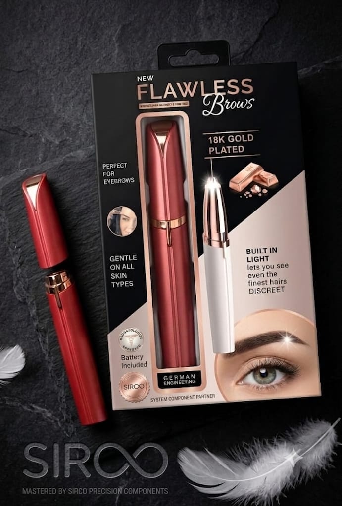 Flawless Brows – 18K Gold-Plated Precision Eyebrow Trimmer